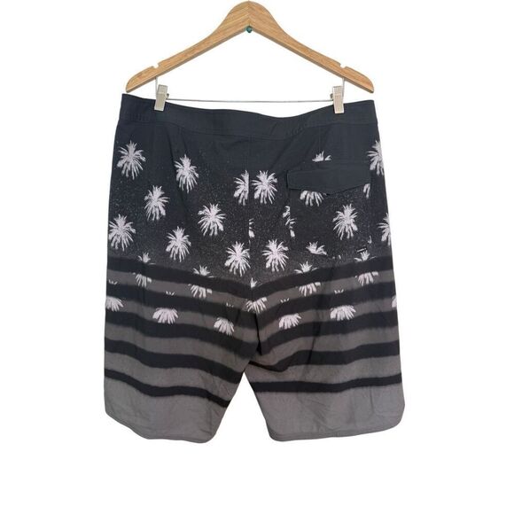 O’Neill Men’s Hyperfreak Heat Block Striped Black Gray Swim Boardshorts 42 - Picture 5 of 15